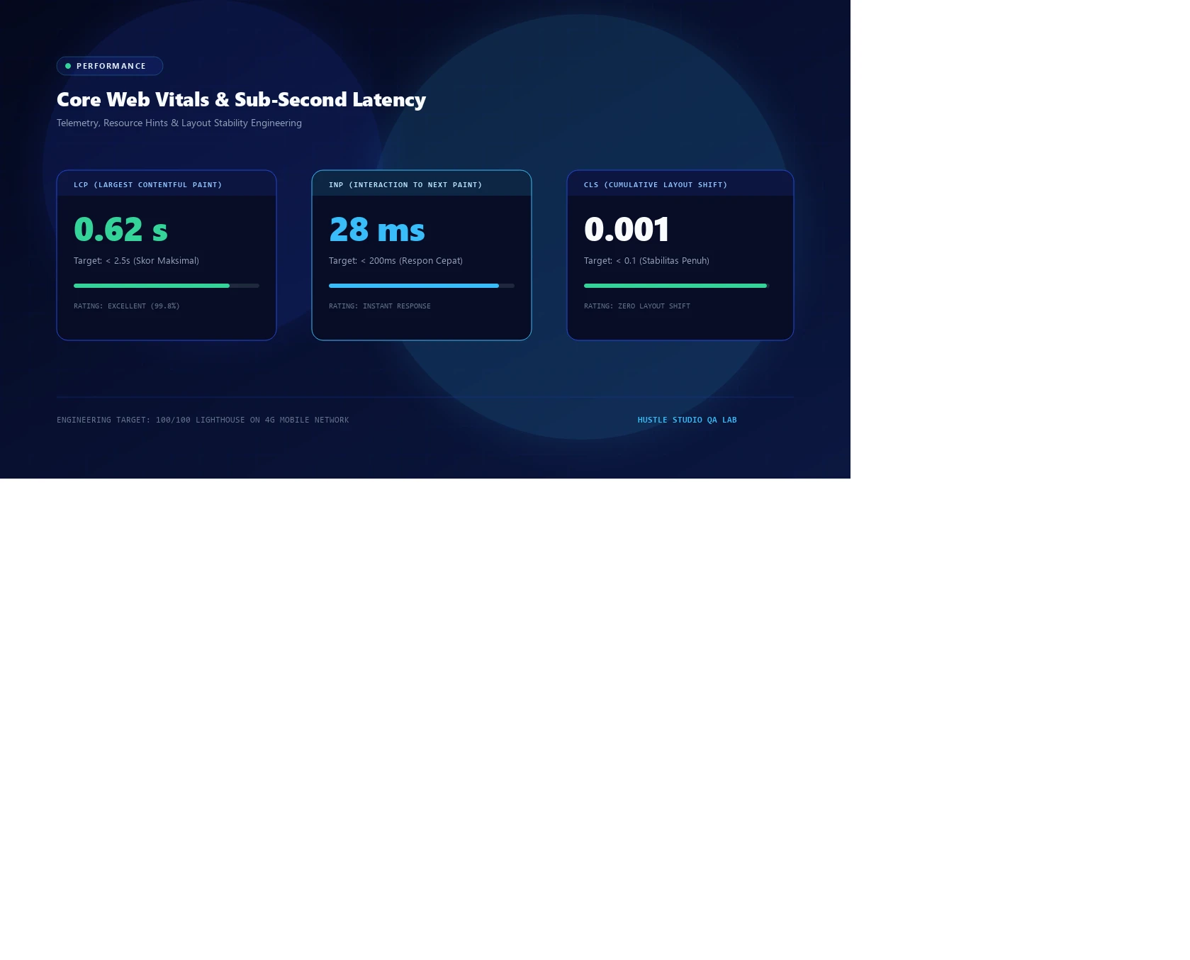 Rekayasa Web Kinerja Tinggi: Reduksi Latensi Sub-Detik dan Optimalisasi Core Web Vitals